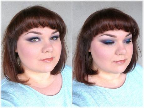 intensives Make up Violett Blau