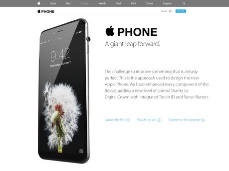 “Apple Phone”: Neues iPhone 7 Konzept mit digitaler Krone mit integriertem Touch ID Sensor