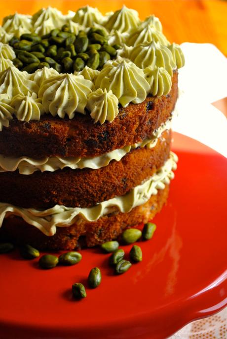 amarena pistachio cake