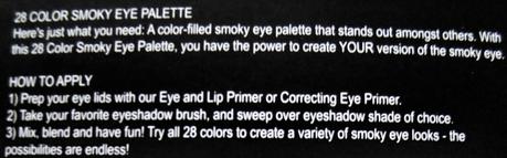 bh Cosmetics 28 COLOR SMOKEY EYES Lidschatten Palette