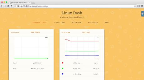Pi: Webmonitor Linux Dash installieren