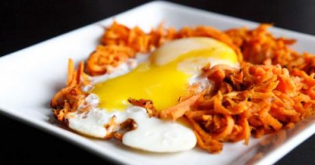 High Protein: Süßkartoffeln, Eier und Mandel-Waffeln