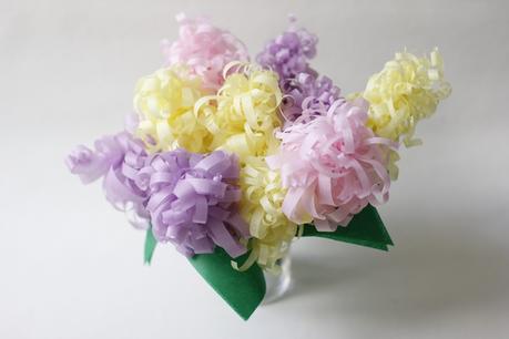 Papierblumen DIY: Hyazinthen aus Seidenpapier