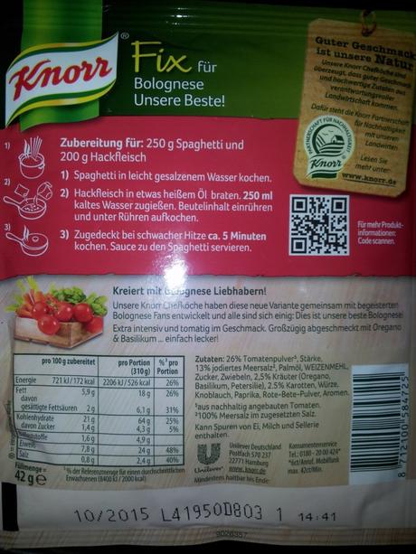 Knorr Fix – Bolognese Knorr Fix – Bolognese