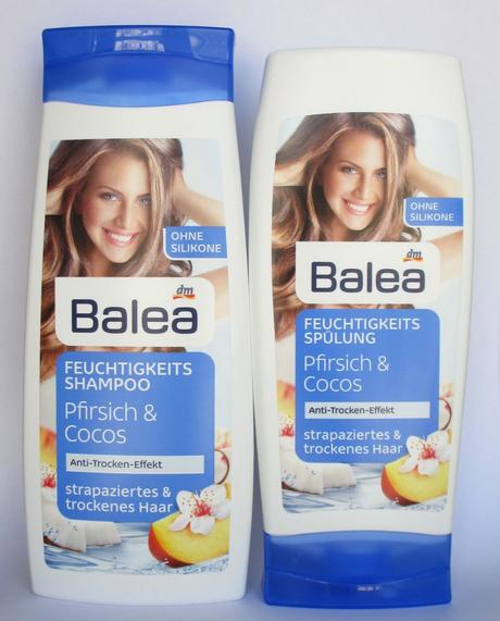 Balea Pfirsich & Cocos Feuchtigkeits Shampoo und Spülung