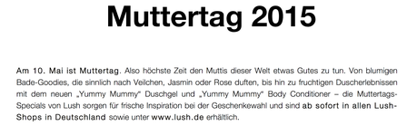 [Preview] Lush Muttertag 2015