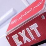 Arabic exit sign