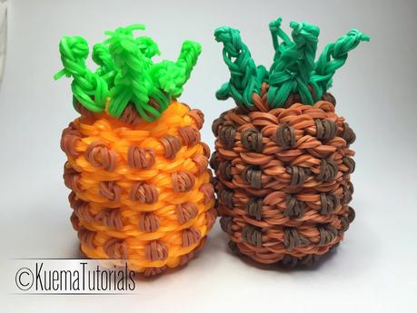Rainbow Loom einfache 3D Ananas - 3D pineapple easy