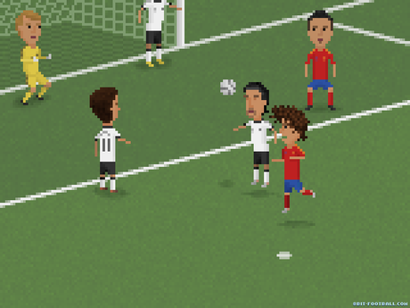 Große Fußball-Momente im 8-Bit-Pixel-Look