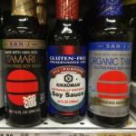 Die große Fotostory von Astrid mit vielen glutenfreien Tipps für Amerika verschiedene Sojasoßen (soy sauce)