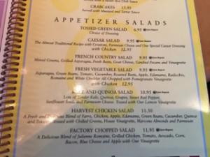 Die große Fotostory von Astrid mit vielen glutenfreien Tipps für Amerika Cheesecake Factory