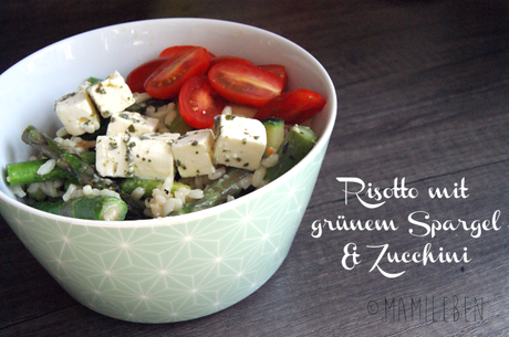 Risotto mit grünem Spargel und Zucchini