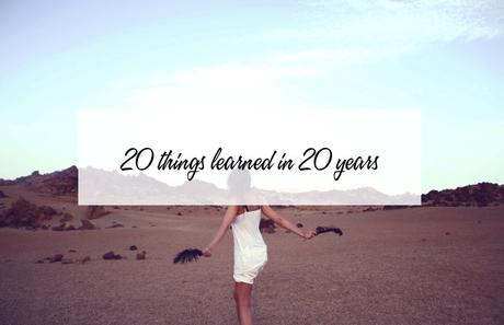 20 things learned in 20 years