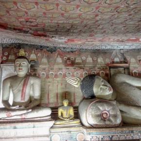 Goldener Tempel und Höhlenmalerei in Dambulla
