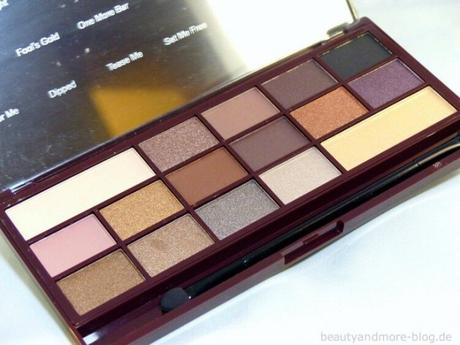 Makeup Revolution I heart Makeup Death by Chocolate Palette shades