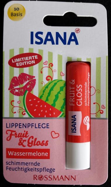 Isana FRUIT&GLOSS WASSERMELONE Lippenpflege