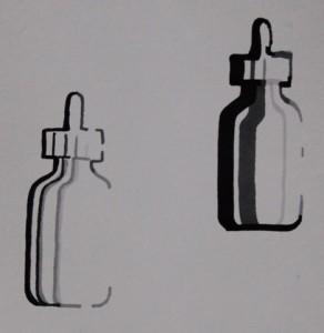 black bottle mit copic marker