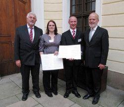 Zwei Preisträger beim Studienpreis Holzwerkstoffforschung 2010 in Dresden