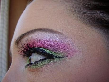 Green-PINK-Look - MAC Pigments, Dolly Wink Lashes Wimpern
