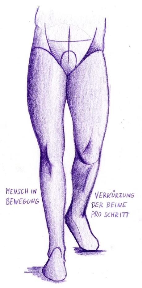 Ausgearbeitete Beine eines Menschen
