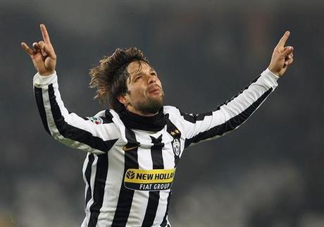 Jan. 13, 2010 - TURIN, Italy - epa01988270 Juventus player Diego Ribas Da Cunha celebrates after his scored a goal against Napoli during their Italian Tim Cup match at Olimpico stadium in Turin, Italy on 13 January 2010.