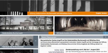 Nazis hacken die Webseite des KZ Buchenwald und beschreiben diese mit rassitischen Parolen