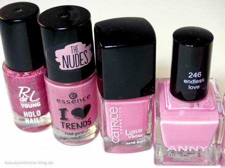 Blogparade - 7 shades of... Pink Polishes! rdel young essemce catrice anny