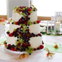 Früchte Wasserfall Hochzeitstorte