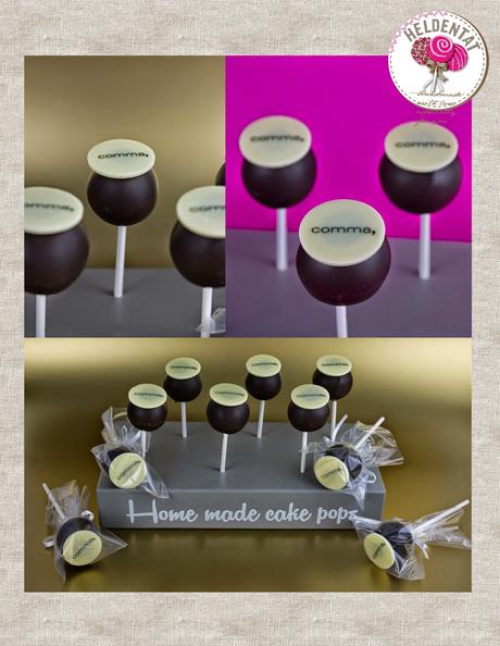 Cake Pops mit individuell bedruckten Schokoladenauflegern