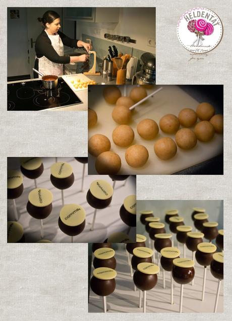 Cake Pops mit individuell bedruckten Schokoladenauflegern