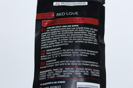 Gebadet: Balea Luxury Verwöhnmomente Red Love Badesalz + Warum ich keine Eyecandyschminkitussi sein will