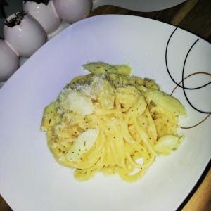 Nichts für Trauerklöße – Spaghetti in Spargel-Weißweinsauce