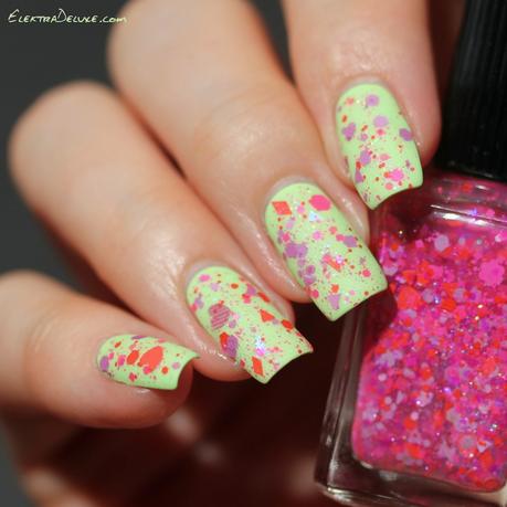 Lynnderella Like Love over OPI That's Hula-rious!