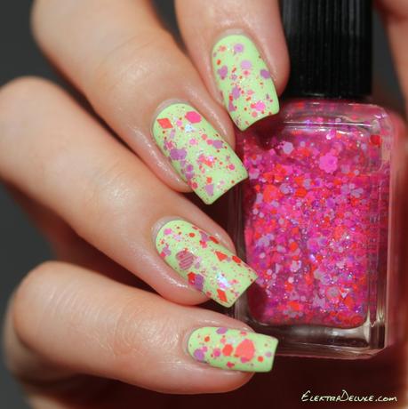 Lynnderella Like Love over OPI That's Hula-rious!