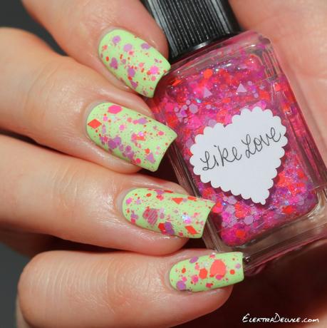 Lynnderella Like Love over OPI That's Hula-rious!