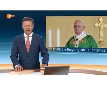 Der scheinheilige Vater zu Rom erntete mal wieder für seine Heuchelei Beifall (ZDF und ARD als zwangsfinanzierte Werbesender des Vatikans)