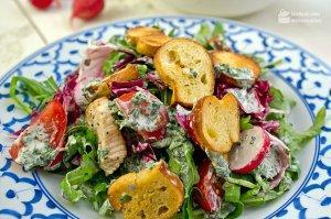 Bayerischer Breznsalat mit Frankfurter Grie Soß