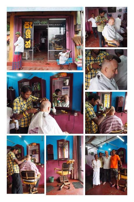 Beim Barbier in Anuradhapura