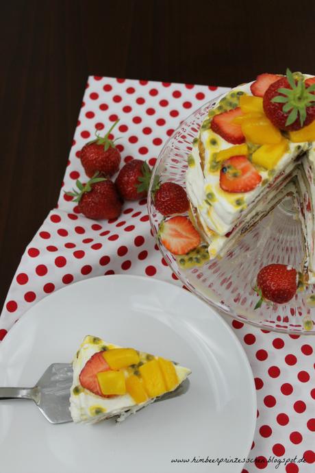 Pfannkuchen Torte Mango Maracuja Erdbeere Foodblog Himbeerprinzesschen
