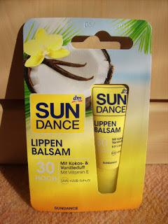 SunDance Lippenbalsam mit Kokos- & Vanilleduft LSF 30 + Glossybox Produkte im Test + Gewinn :-)