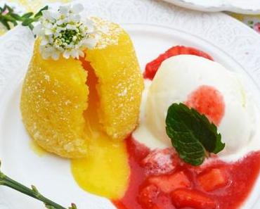Süsser Sommer-Backtag! Zitronen-Lava-Küchlein mit Joghurt-Eis