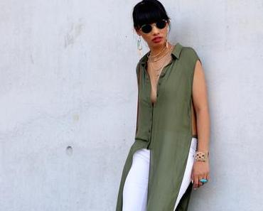 OUTFIT: LONG BLOUSE & DESTROYED JEANS