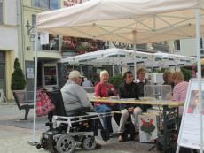 Der Schlaganfall-Hilfe Bus auf dem Klostermarkt in Plauen