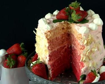 Ombre Cake {Thank god it’s strawberry time}