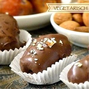 Datteln mit Mandeln und Schokolade - Balah bil Loz wa Schokolalata