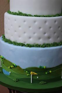Golf weddingcake - Golf Hochzeitstorte und Golfcupcakes