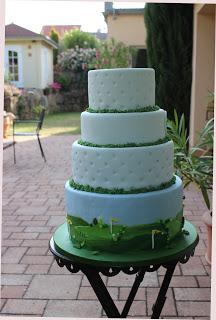 Golf weddingcake - Golf Hochzeitstorte und Golfcupcakes