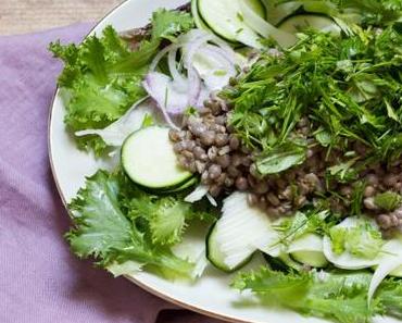 Linsensalat mit Fenchel und Zucchini oder Saisongarten-Gerichte Teil 1