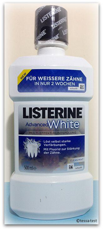 Produkttest über die Listerine Advanced White Mundspülung
