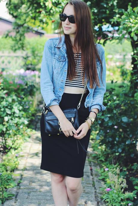 OOTD: Midi Skirt & Stripes